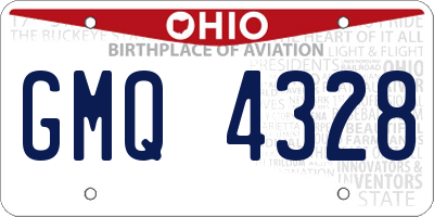 OH license plate GMQ4328