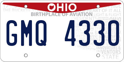 OH license plate GMQ4330