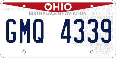 OH license plate GMQ4339