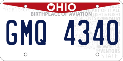 OH license plate GMQ4340