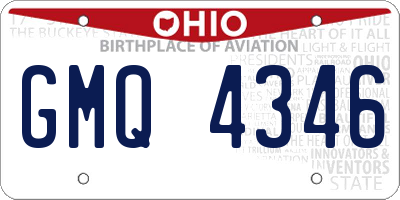 OH license plate GMQ4346