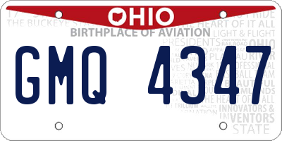 OH license plate GMQ4347