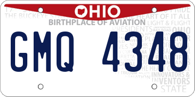 OH license plate GMQ4348