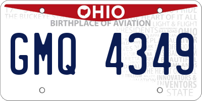 OH license plate GMQ4349