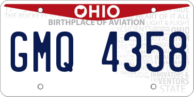 OH license plate GMQ4358