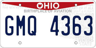 OH license plate GMQ4363