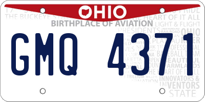 OH license plate GMQ4371