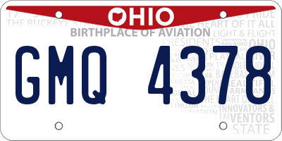 OH license plate GMQ4378