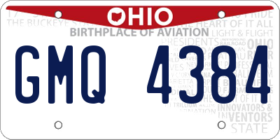 OH license plate GMQ4384