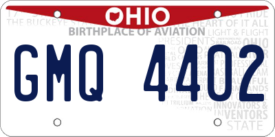 OH license plate GMQ4402