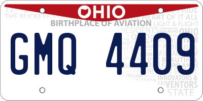 OH license plate GMQ4409