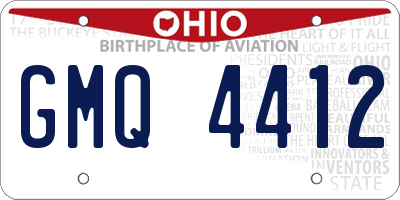 OH license plate GMQ4412
