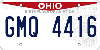 OH license plate GMQ4416