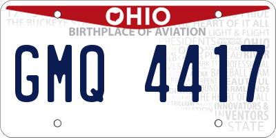 OH license plate GMQ4417