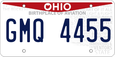 OH license plate GMQ4455