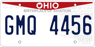 OH license plate GMQ4456