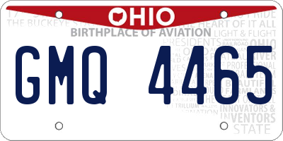 OH license plate GMQ4465