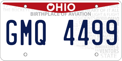 OH license plate GMQ4499