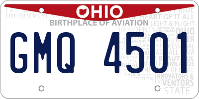 OH license plate GMQ4501