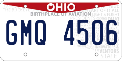 OH license plate GMQ4506
