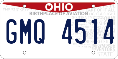 OH license plate GMQ4514