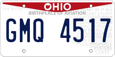 OH license plate GMQ4517