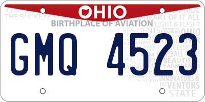 OH license plate GMQ4523