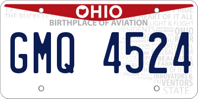 OH license plate GMQ4524