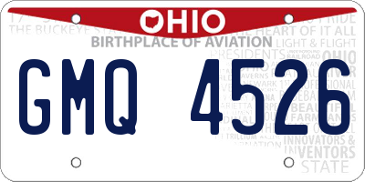 OH license plate GMQ4526