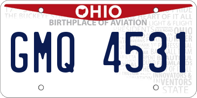 OH license plate GMQ4531