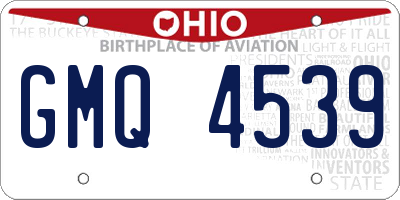OH license plate GMQ4539