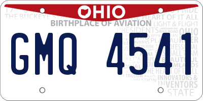 OH license plate GMQ4541