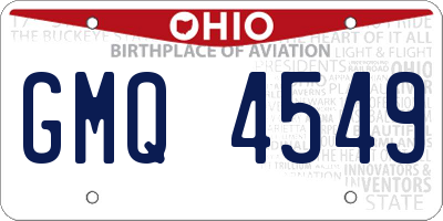 OH license plate GMQ4549