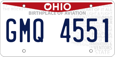 OH license plate GMQ4551