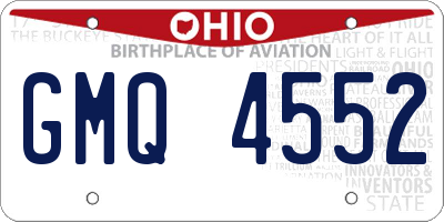 OH license plate GMQ4552