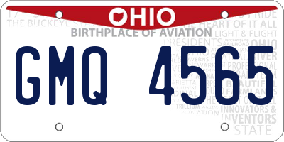 OH license plate GMQ4565