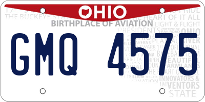 OH license plate GMQ4575