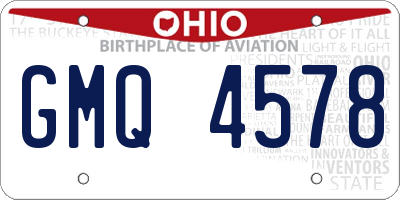 OH license plate GMQ4578