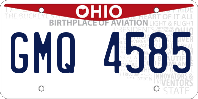 OH license plate GMQ4585