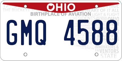 OH license plate GMQ4588