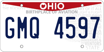 OH license plate GMQ4597