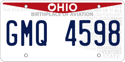 OH license plate GMQ4598