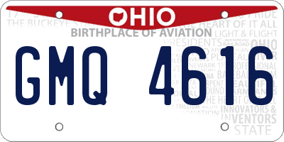 OH license plate GMQ4616