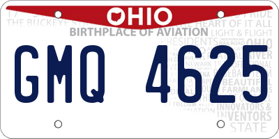 OH license plate GMQ4625