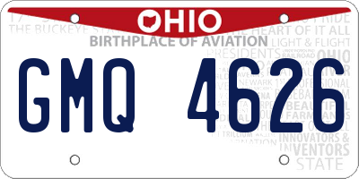 OH license plate GMQ4626