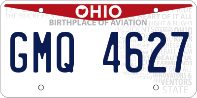 OH license plate GMQ4627