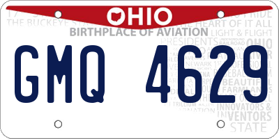 OH license plate GMQ4629