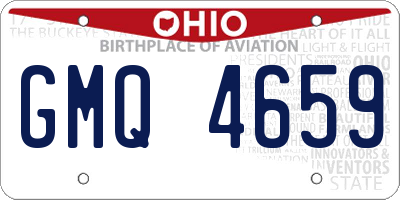 OH license plate GMQ4659