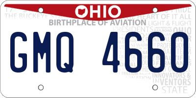 OH license plate GMQ4660