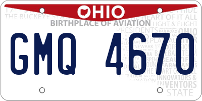 OH license plate GMQ4670